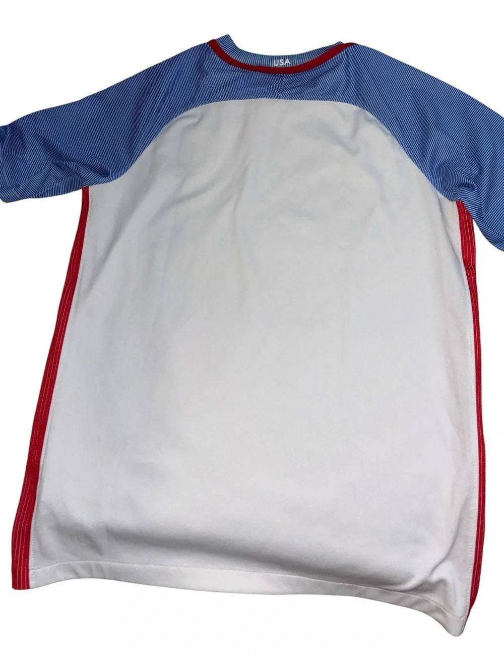 Nike Kids USA Short Sleeve Soccer Jersey in White, Blue & Red
